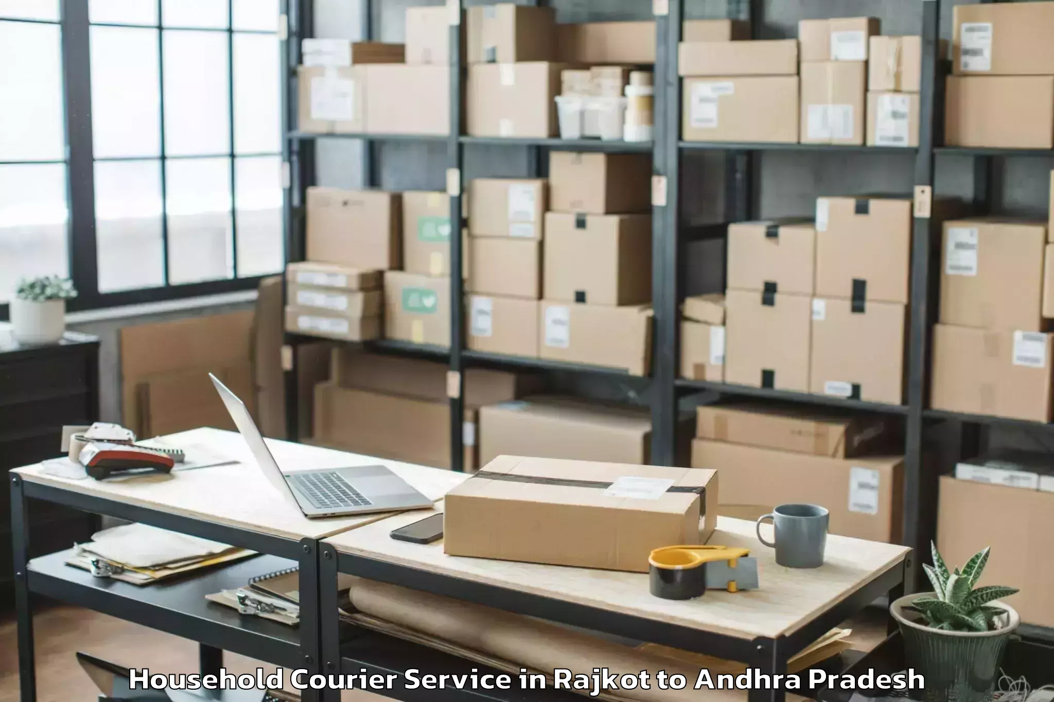 Get Rajkot to Denduluru Household Courier